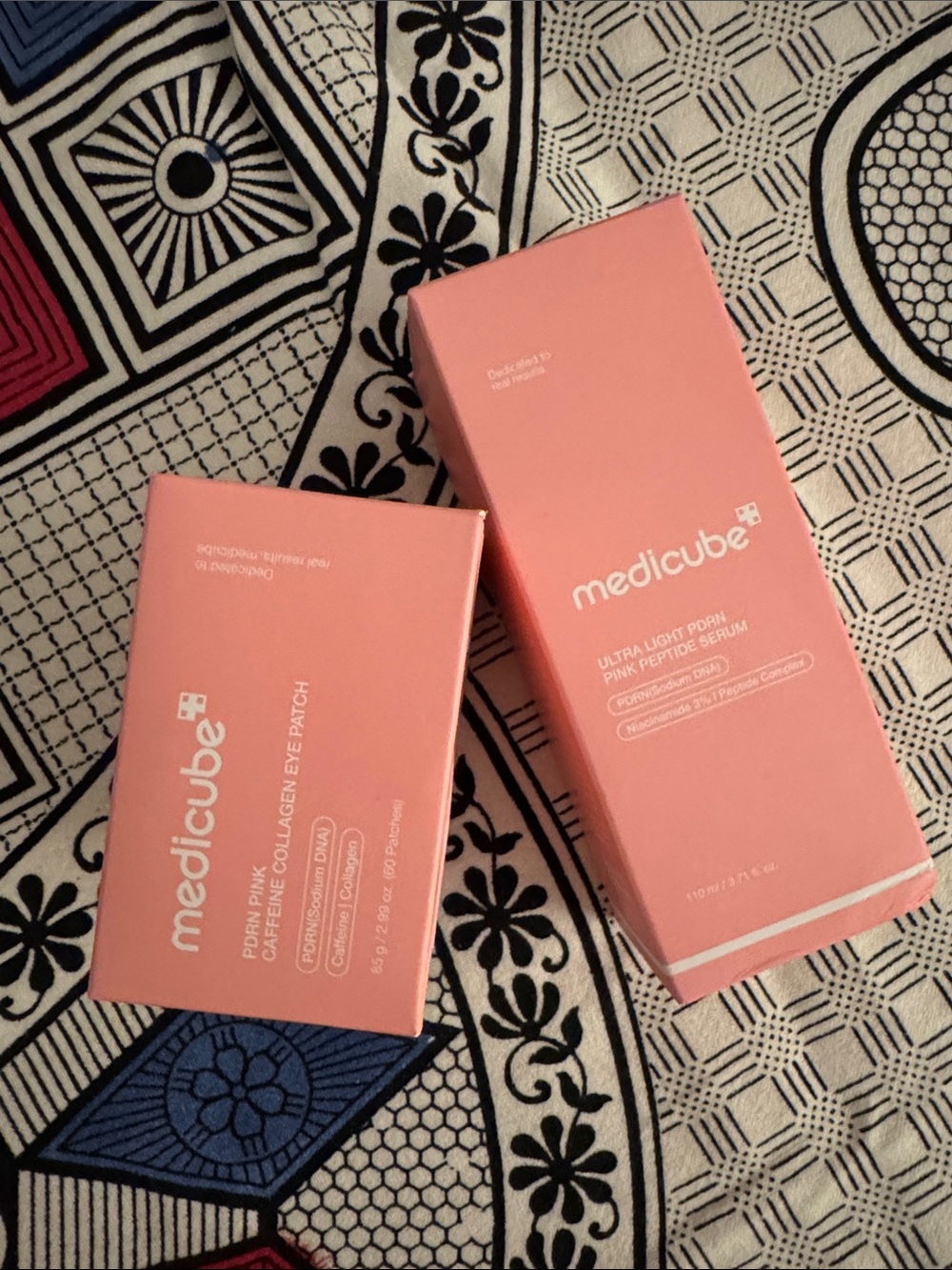 Pink Peptide Serum & Collagen Eye Patch - Hydrating Brightening Set